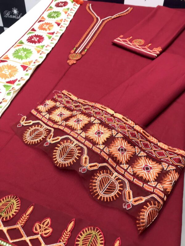ZARA SHAHJHAN LUXURY DHANAK  EMBROIDERED SUIT - Image 5