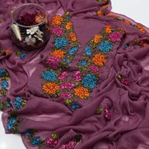 Ribbon Work Bamber Chiffon 2 PC Un-stitched Suit
