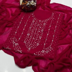 Mukaish/Kamdani Work Bamber Chiffon 2Pc unstitched