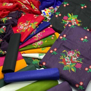 Elegant Lawn Cross Stitch Gulab Embroidery 3Pc Unstitched