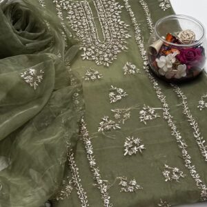 Pure Organza Gota Work 2 Pc Shirt and Dupatta Unstitched