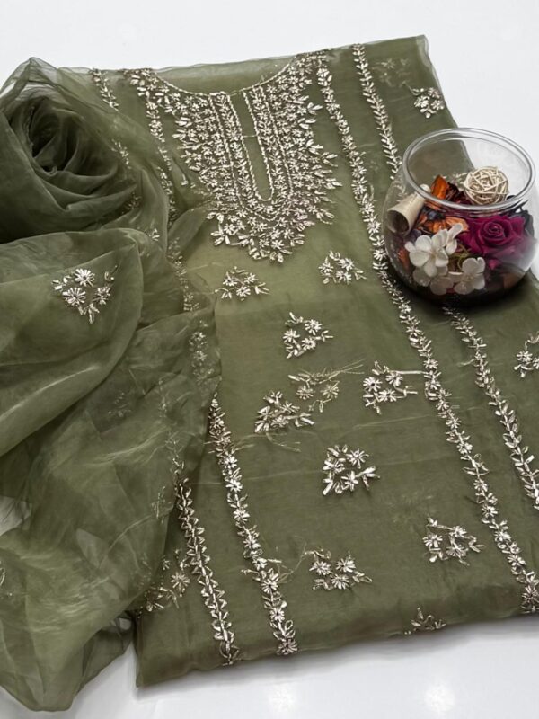 Pure Organza Gota Work 2 Pc Shirt and Dupatta Unstitched
