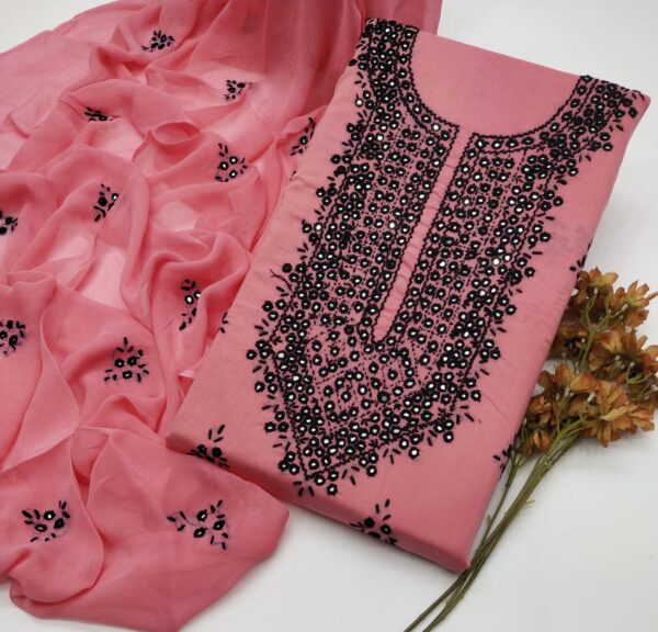 Balochi Embroidery Mirror Gala style Work 3Pc Suit - Image 10