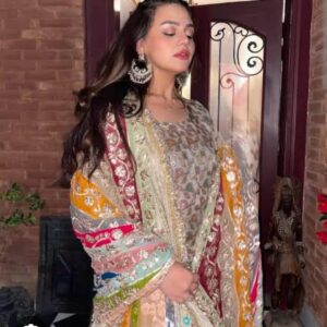 Fancy Gota Work Multi Color Chiffon Dupatta