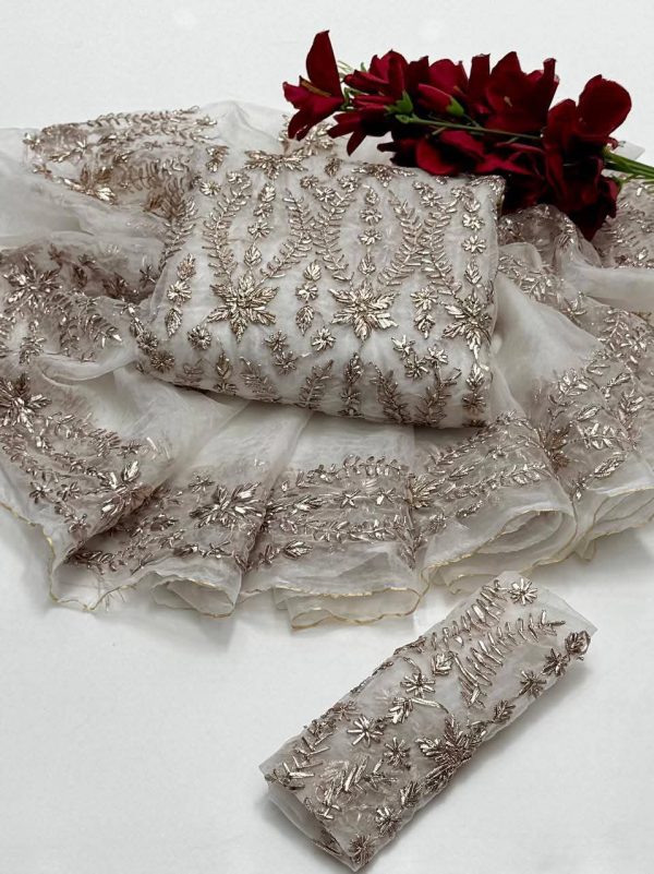LCD Gotta Work Pure Organza 2 Pc Suit Dye-able - Image 2
