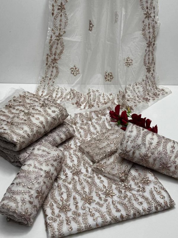 LCD Gotta Work Pure Organza 2 Pc Suit Dye-able - Image 4