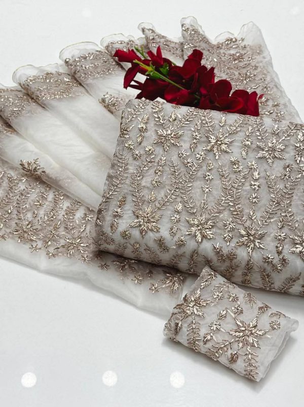 LCD Gotta Work Pure Organza 2 Pc Suit Dye-able - Image 6